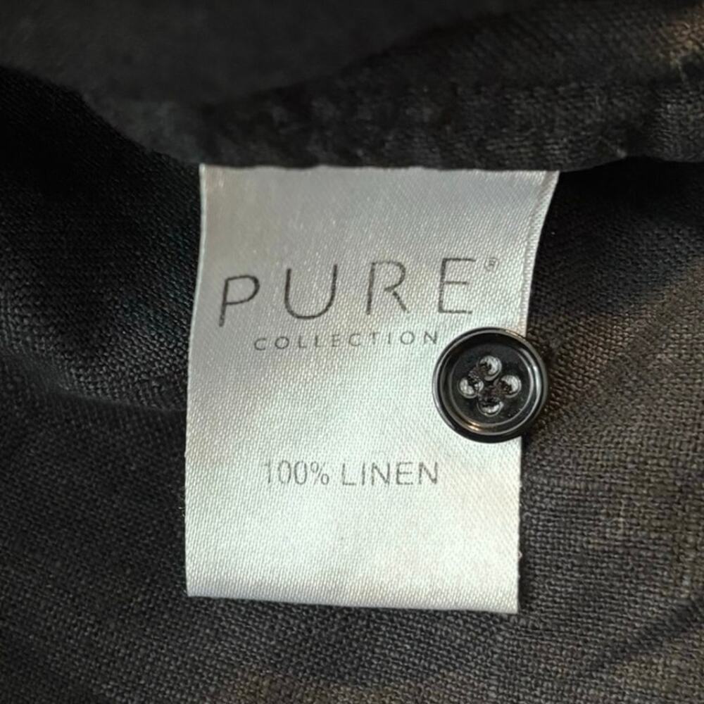 Pure Collection Size L 100% Linen Button Up Shirt… - image 4